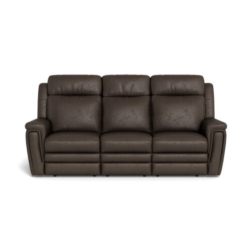 Asher Power Sofa in Solano Mountain Leather Match