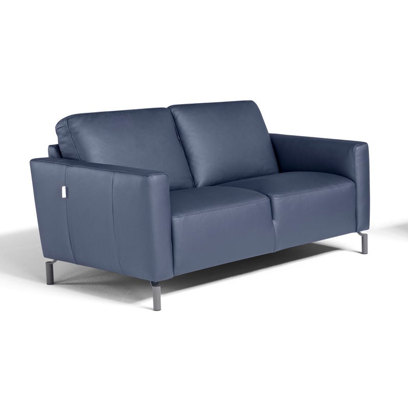 Caleb Loveseat in Navy Leather