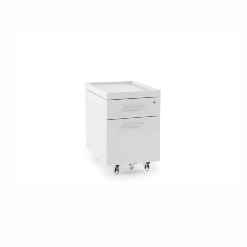 centro office 6407 BDI mobile file pedestal white