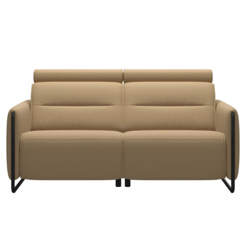 Emily Love Seat by Stressless Steel Sand Matte Black