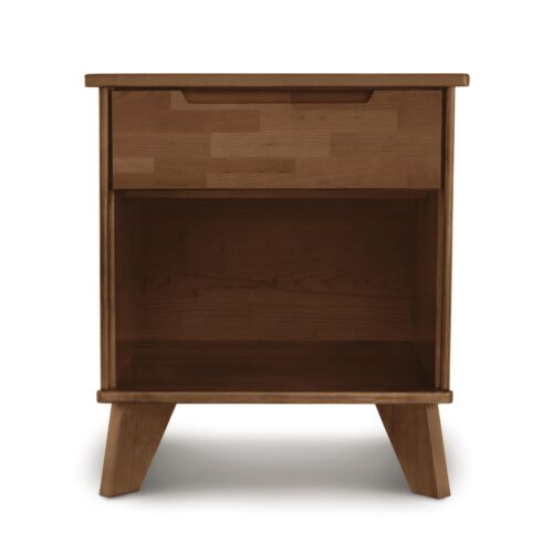 Linn 1 Drawer Nightstand in Saddle Cherry
