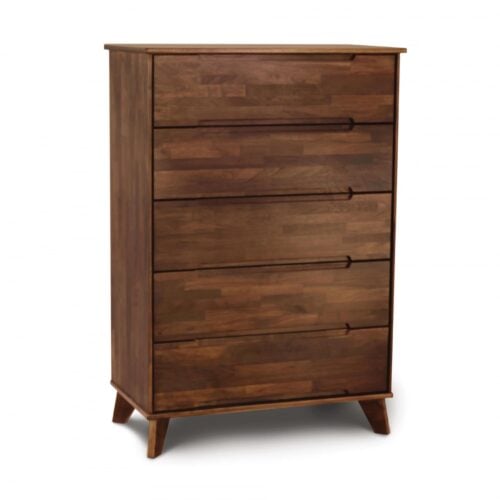 Linn Five Drawer Dresser (Wide) in Walnut