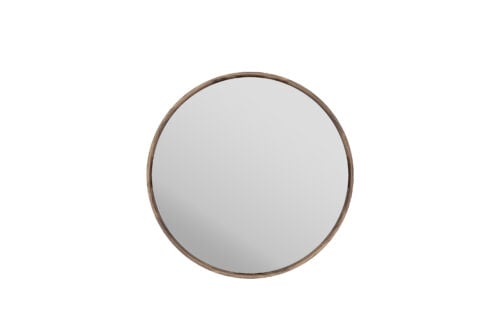 Linq Round Mirror - Walnut