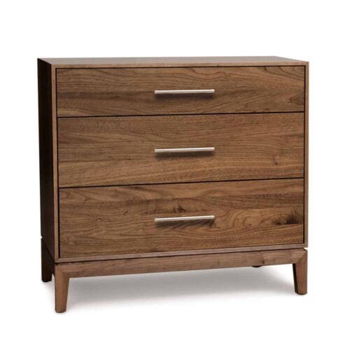 Mansfield 3 drawer dresser in walnut by Copeland
