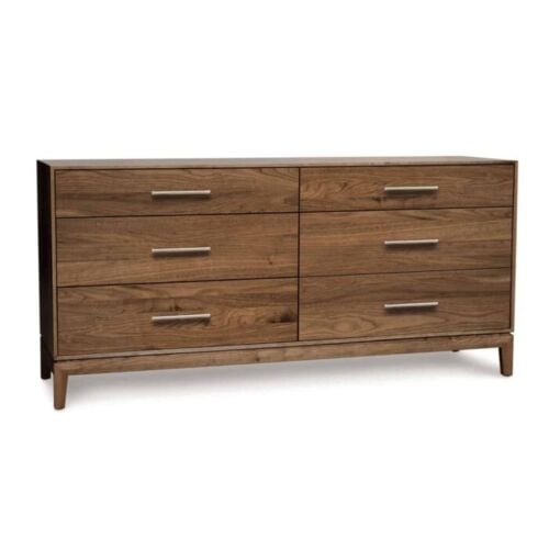 Mansfield 6 Drawer Dresser in Natural Walnut
