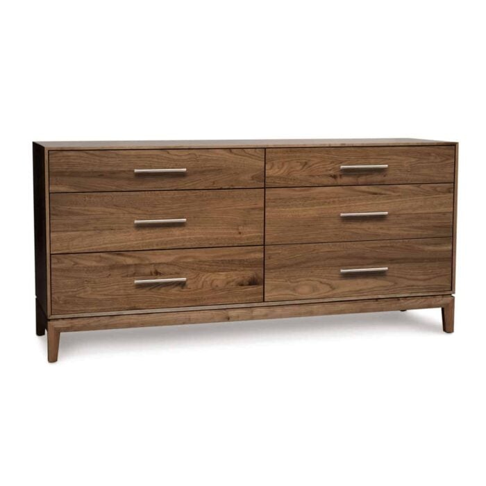 Mansfield 6 Drawer Dresser in Natural Walnut