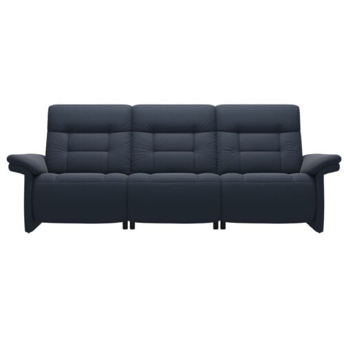 Mary Sofa Front View Oxford Blue Leather