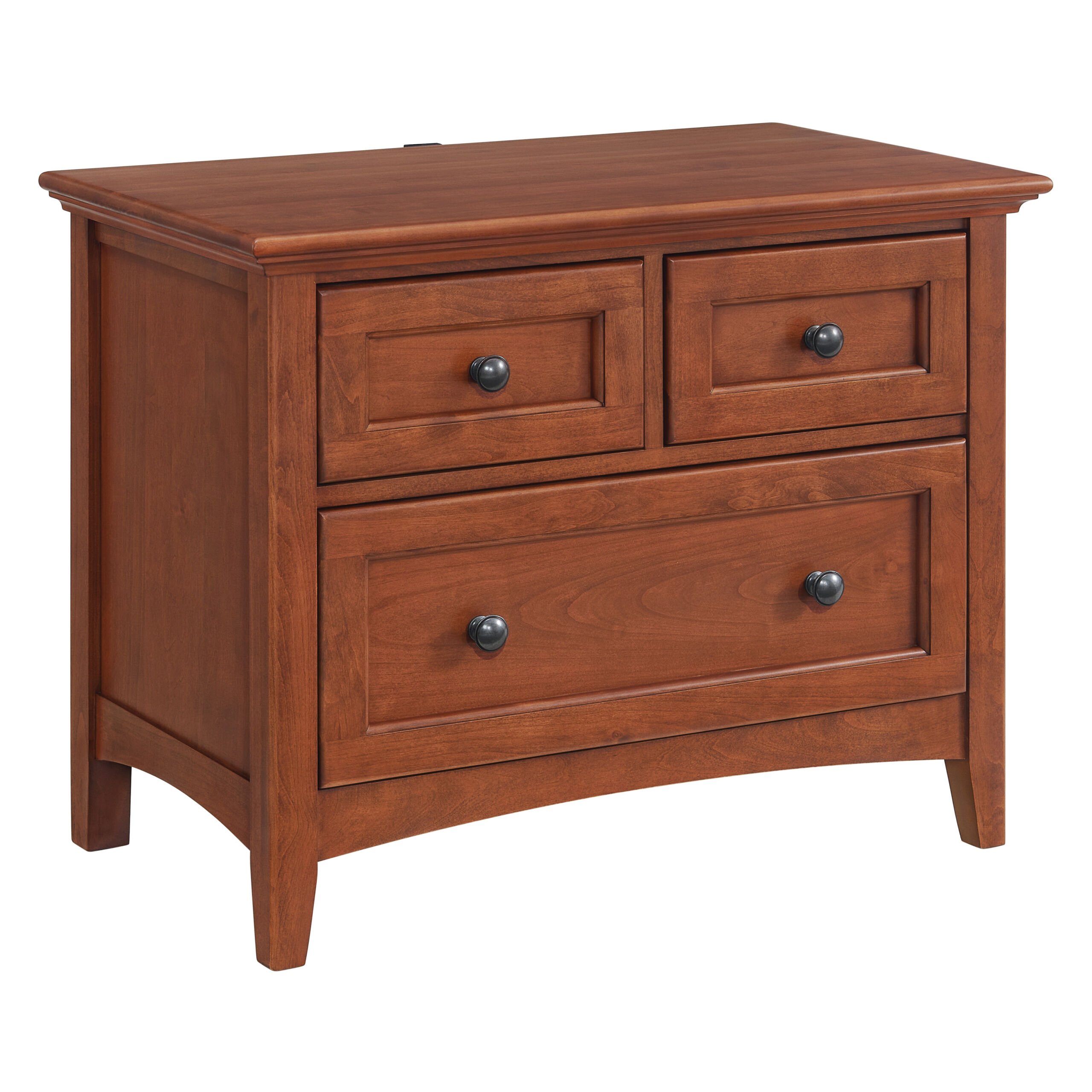 McKenzie 3 Drawer Nightstand in Cherry Finish