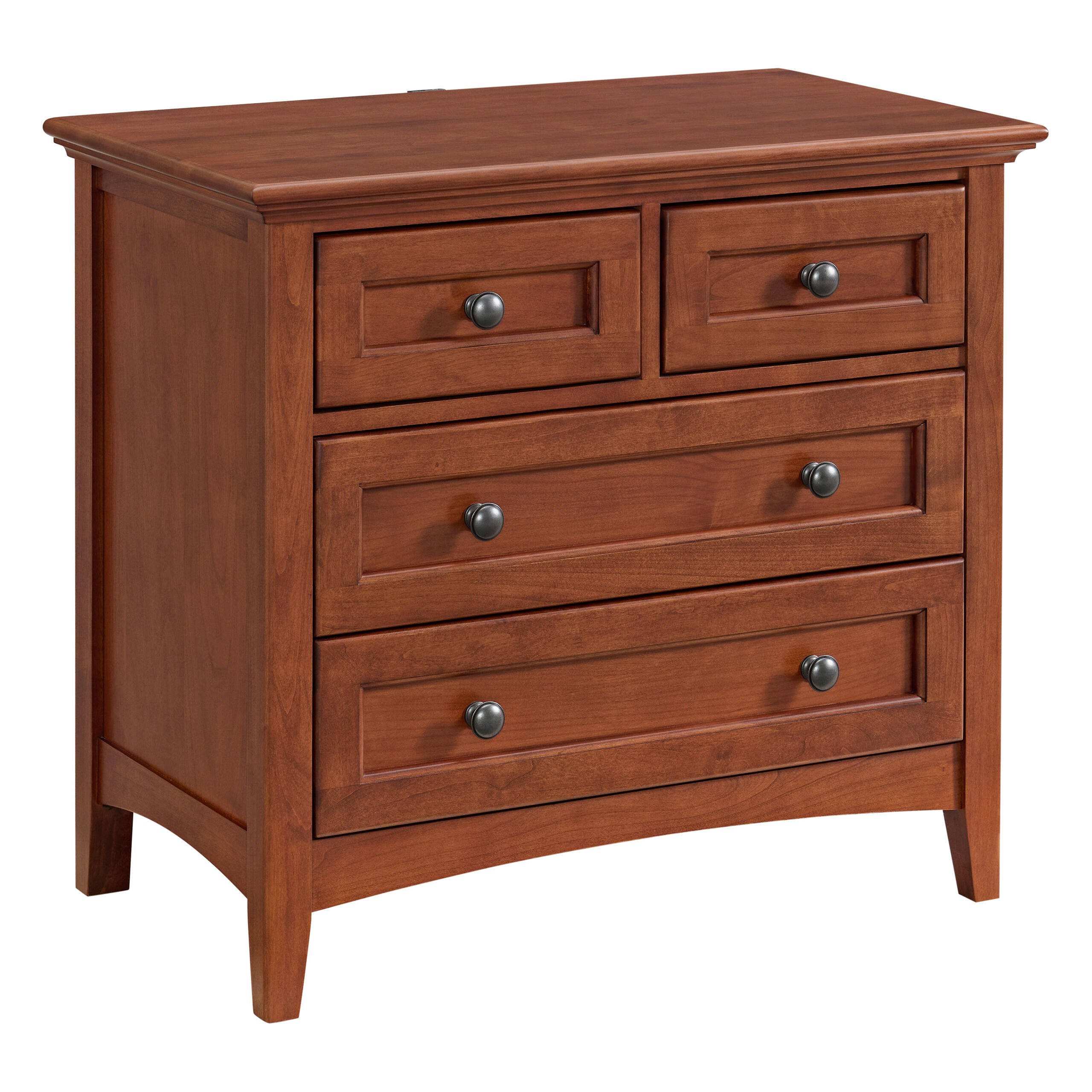 McKenzie 4 Drawer Nightstand in Cherry Finish