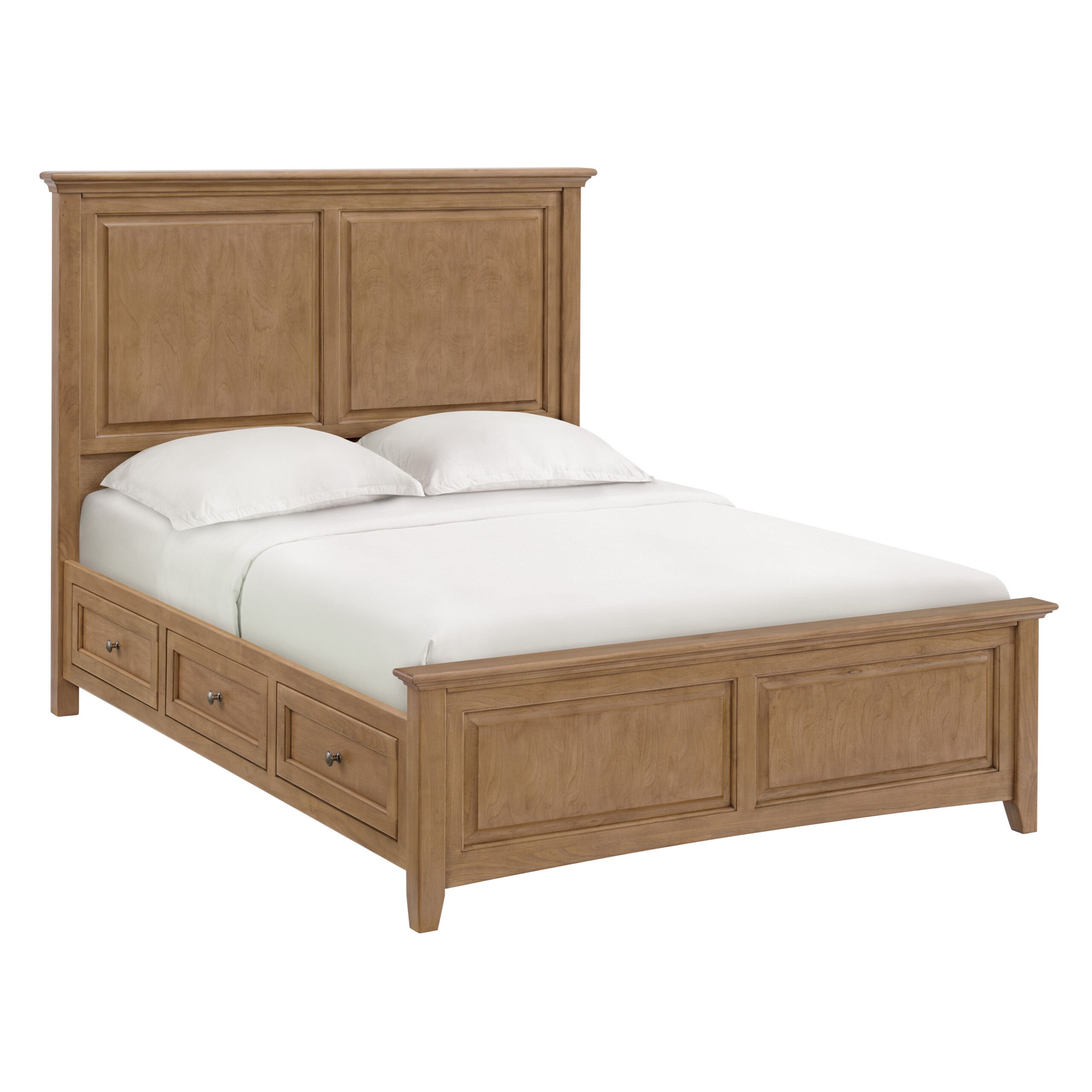 McKenzie Premier Storage Queen in Pecan finish