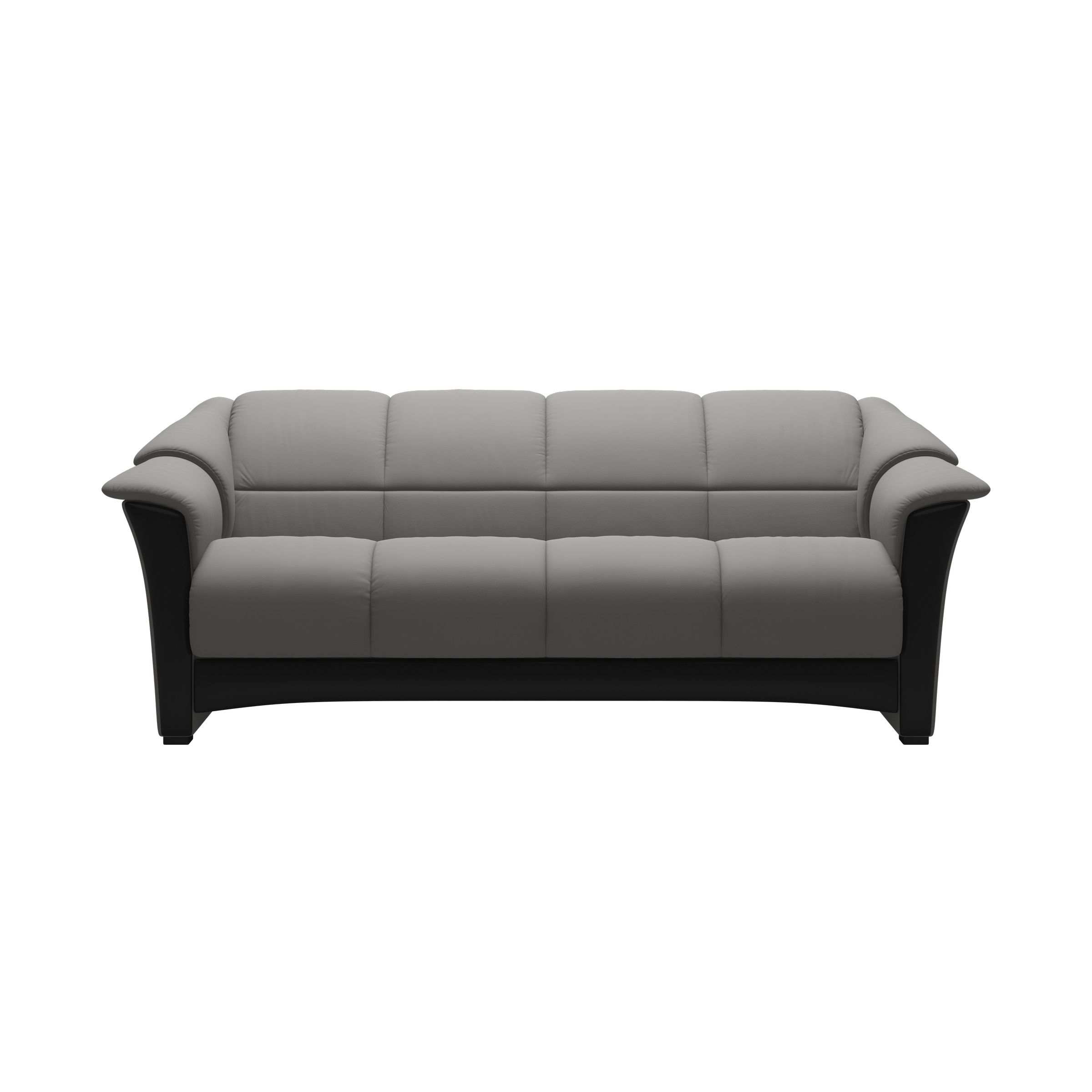 Oslo Sofa Silver Grey with Black Wood