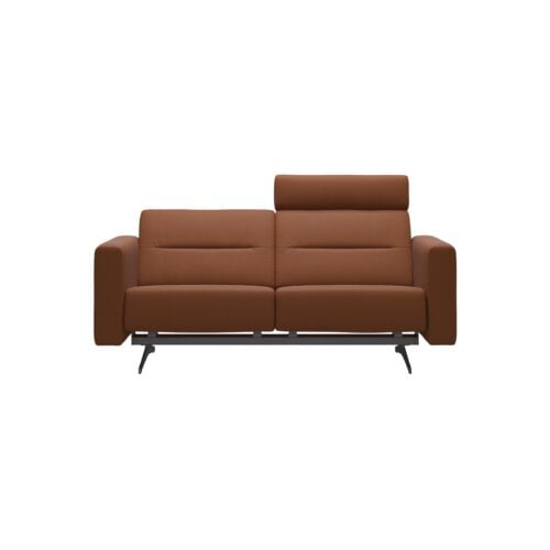 Stella 2 Seat Sofa with Headrest in Paloma New Cognac Leather