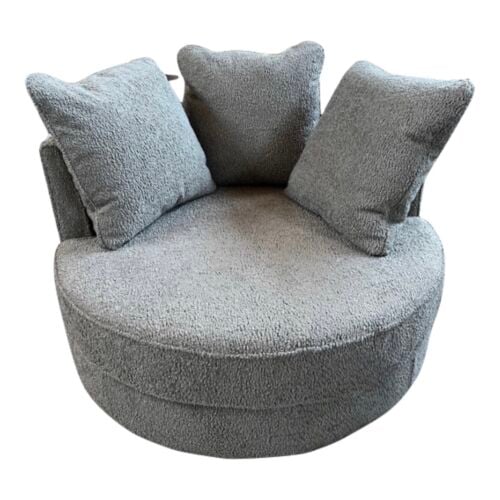 Sutton Swivel Chair in Sheepskin Gray